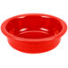 A red Fiesta serving bowl with a white background.