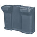 A Carlisle slate blue plastic leg for a portable food bar with a white background.