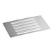 A white rectangular stainless steel Bunn drip tray cover with holes.