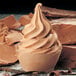 A bowl of Chef's Companion chocolate soft serve ice cream.