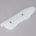 A white plastic Victorinox knife blade cover with a lid and black dots.