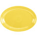 Homer Laughlin 456320 Fiesta Sunflower 9 5/8 inch Small Oval Platter - 12/Case
