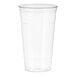 A clear plastic Solo Ultra Clear cup with a clear lid.