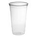 A Solo Ultra Clear plastic cup with a clear rim.