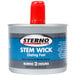 A case of Sterno chafing dish fuel with a red plastic cap and a white label.
