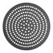 An American Metalcraft hard coat anodized aluminum circular pizza disk with perforations.