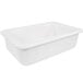 A white plastic tub with a white plastic container inside.