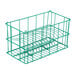 A green Microwire soup bowl rack with 15 compartments.