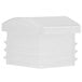A white plastic square with a rounded top.