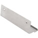A metal plate with two holes on the edge.