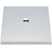 A square metal Waring insulation plate with a hole in the middle.