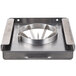 An Edlund 6-wedge blade assembly with a circular metal plate and a point in the center.