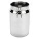 An American Metalcraft stainless steel milk can creamer with a lid and handle.