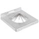 An Edlund stainless steel blade assembly with a triangle cutout.