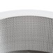 A close-up of a Waring stainless steel strainer basket.