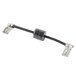 A black electrical diode assembly with a silver metal clip.
