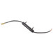 A black cable with a gold tip and a yellow wire.