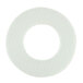 A white nylon circle with a hole in it.