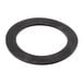 A black round rubber jar seal.