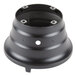 A black metal base for a Waring blender with holes.