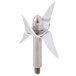 A metal Waring blade assembly with a nut on top.