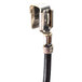 A close up of a black Waring lead assembly cable with a metal connector.