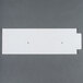 A white rectangular shroud with holes on it.