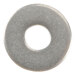A close-up of a Waring stainless steel washer with a hole in it.