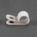 A white plastic Waring cable clamp.