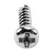 A close-up of a metal screw with a Waring blender screw.