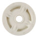 A white circular object with a hole in the middle.
