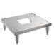 A Jackson stainless steel undercounter dish machine stand with a metal base.