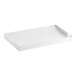 A white rectangular plastic tray with a handle.