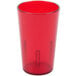 A case of 24 ruby red Cambro plastic tumblers.