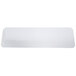 A clear rectangular PVC shelf liner on a white background.