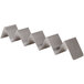 American Metalcraft stainless steel taco holder with five compartments on a white background.