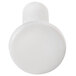 A white plastic knob with a white cap.