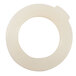 A white plastic circle with a hole in the middle.