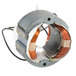 The motor field of a Waring blender with wires and coils.