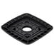 A black square plastic pad with holes.