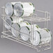 A Metro CR24E can rack holding cans.