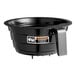 A black plastic funnel with a handle.