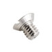 A close-up of a Waring flat top screw with a metal head.