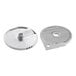 AvaMix 3/8" Dicing Kit metal disc and plate with holes.