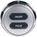 A close-up of a Waring Control button with the words "Off" and "Pulse" on it.