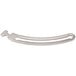 A stainless steel curved object with a silver metal finish.