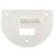 A white rectangular Waring control bracket with two holes.
