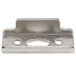 A stainless steel Waring quadrant bracket with two holes.