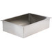A silver rectangular stainless steel drop-in silverware dispenser for two E1 inserts.