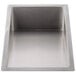 A silver rectangular Steril-Sil flat top adapter on a white surface.